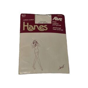 Hanes Alive Sheer Support Size A Style 809 White Nos Vintage New Deadstock